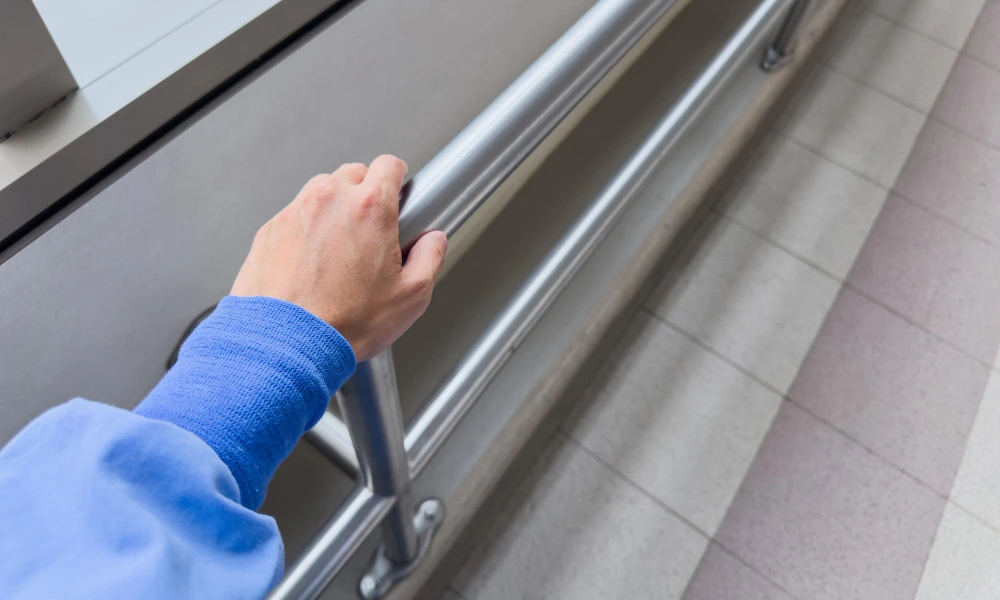 wall mounted stainless steel handrail