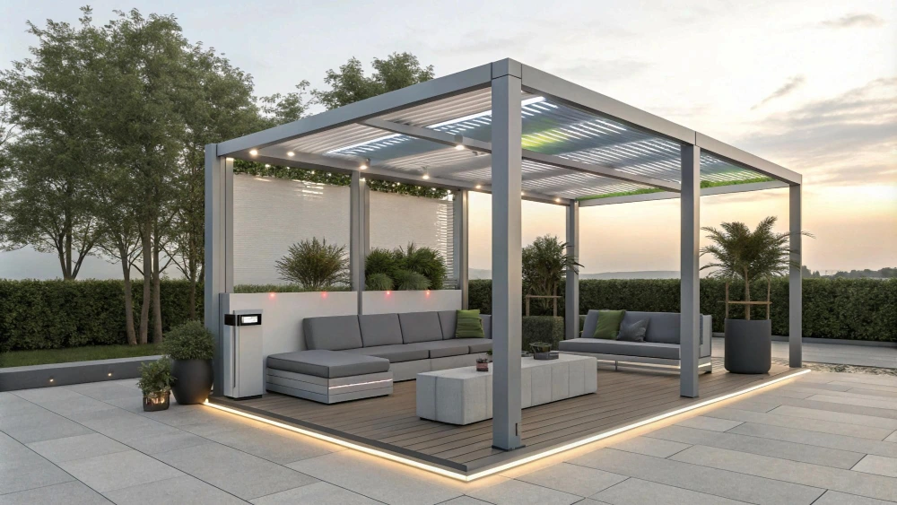 steel pergola patio canopy modern
