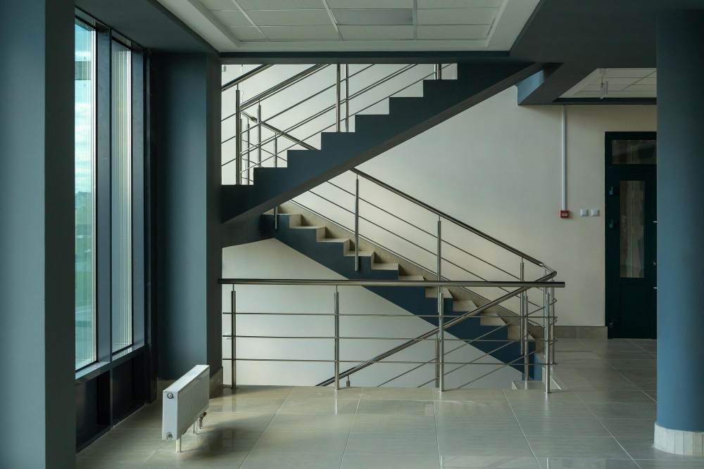modern metal staircase stainless steel